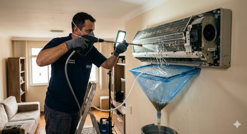 Higienização de Ar Condicionado: Passo a Passo Completo para Manutenção Eficiente